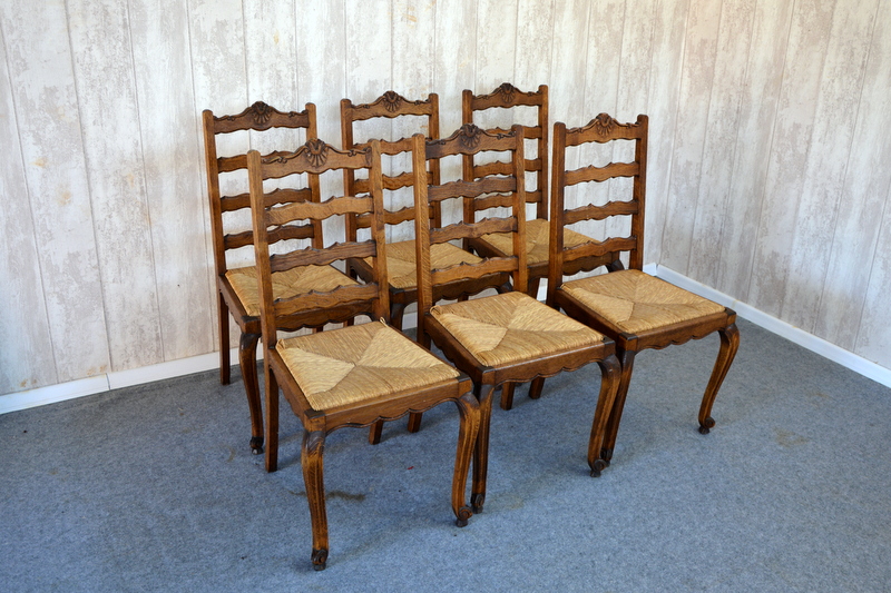 Wytworny Komplet 6 krzeseł Ludwik XV Transport