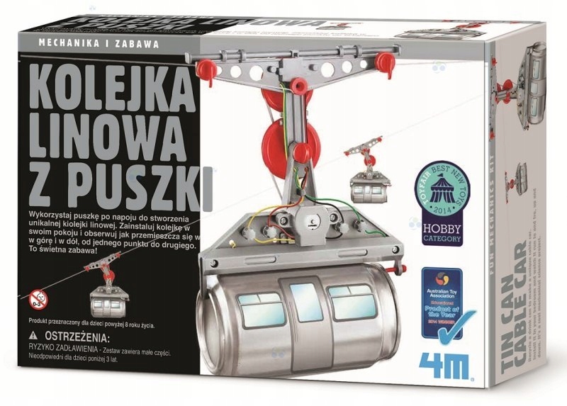 KOLEJKA LINOWA Z PUSZKI MECHANIKA I ZABAWA 4M