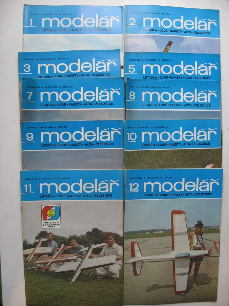 Modelarz MODELAR czeski 10 numerów 1983
