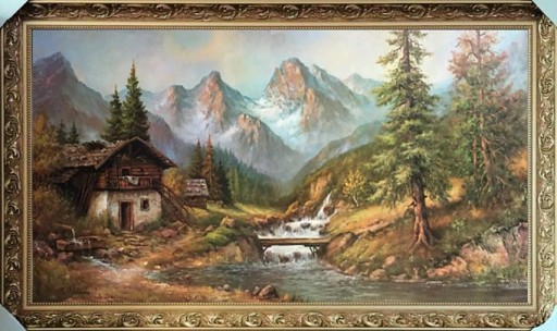 OBRAZ KRAJOBRAZ PEJZAŻ GÓRSKI GÓRY LATO 110x60cm