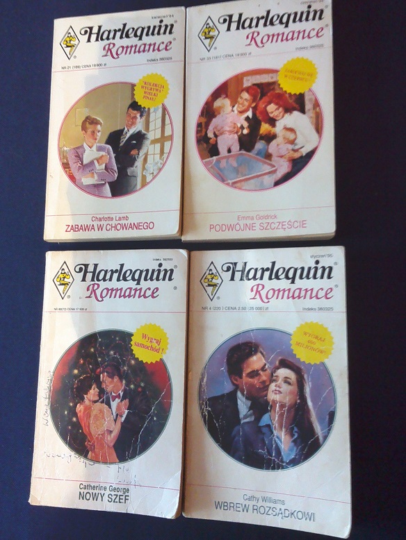 KSIĄŻKI HARLEQUIN ROMANCE 4 SZTUKI