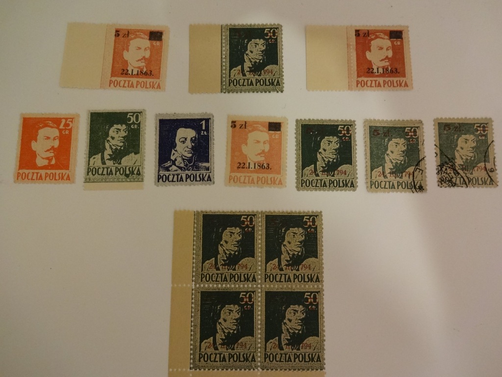 Znaczki Wodzowie na znaczkach pocztowych