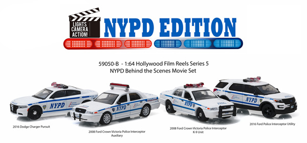 Greenlight 1:64 NYPD Edition - Film Reels - 4 auta