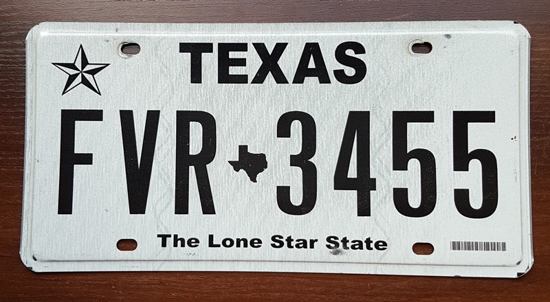 Texas - S tablica rejestracyjna USA