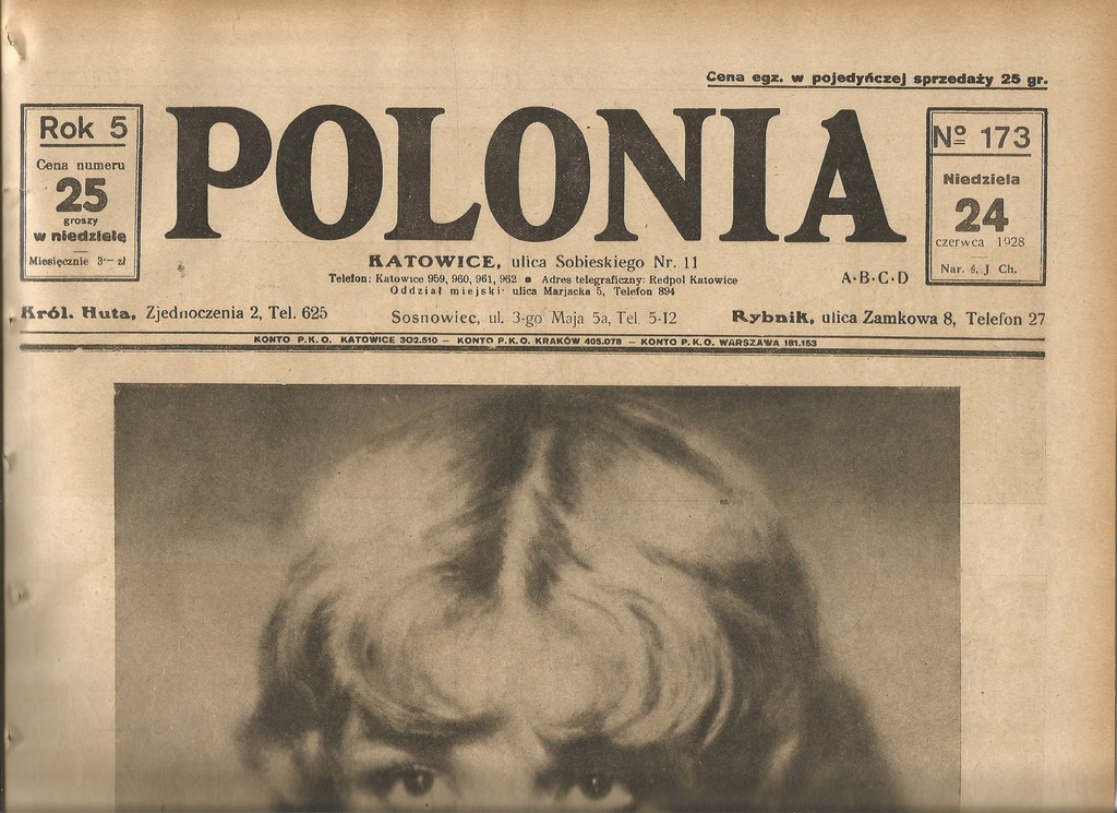 1928 SIEMIANOWICE PIEKARY ŚLĄSKIE KORFANTY CHORZÓW