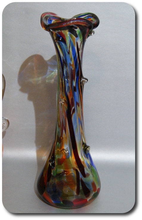 WSPANIAŁY, STARY WAZON- KOLOROWY  RWANIEC- 32 cm