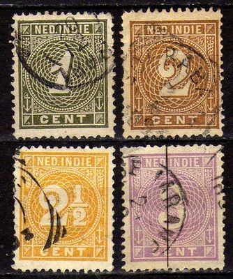 INDIE HOLENDERSKIE - nr 17-20 - 1883/1890 r.- kas.
