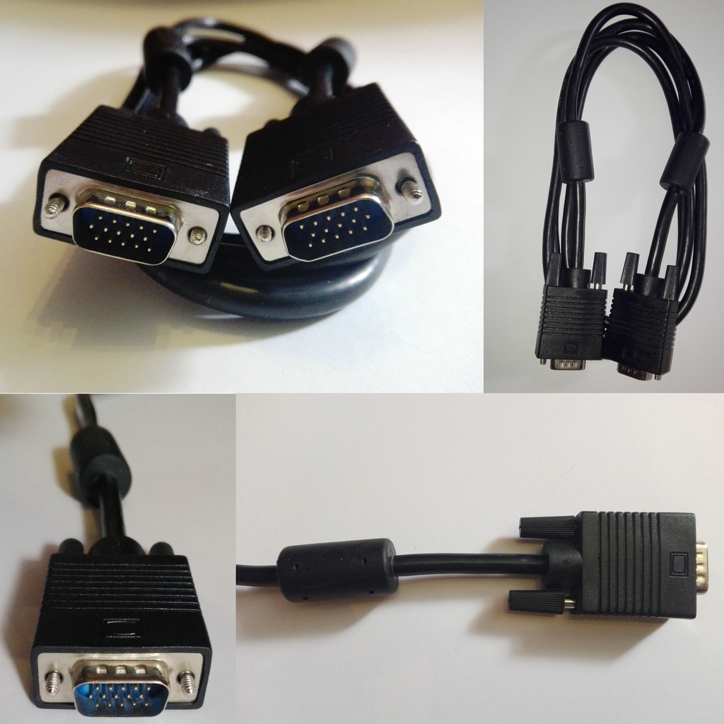 Kabel: VGA D-Sub / 15 pin / 1,8 m / Męski