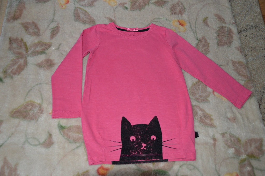 Bluza kotek, różowa, 122, 5-10-15, W-wa