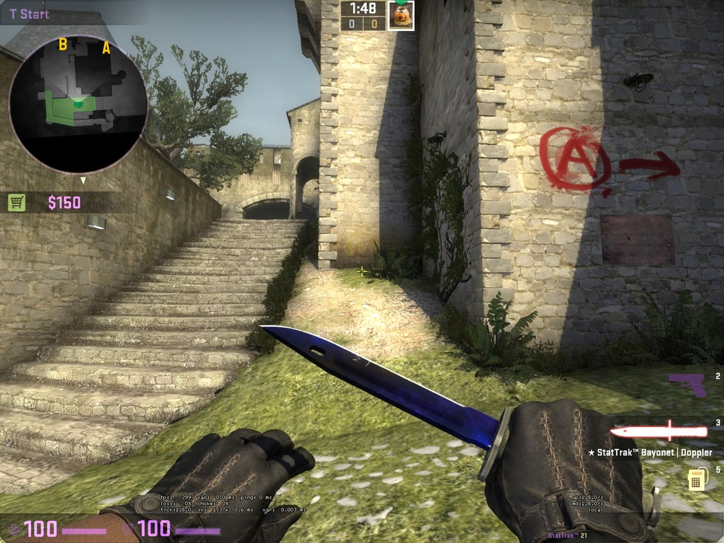 Nóż CSGO StatTrak Bayonet Doppler Phase 4 FN