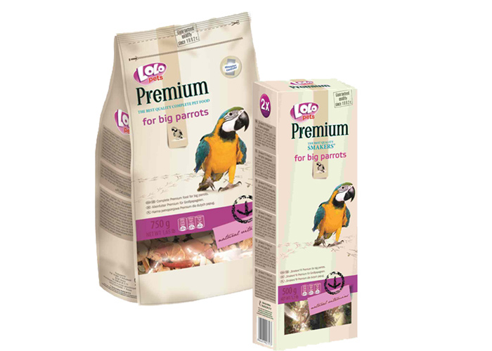 Lolo Pets PREMIUM  karma+kolba dla papug