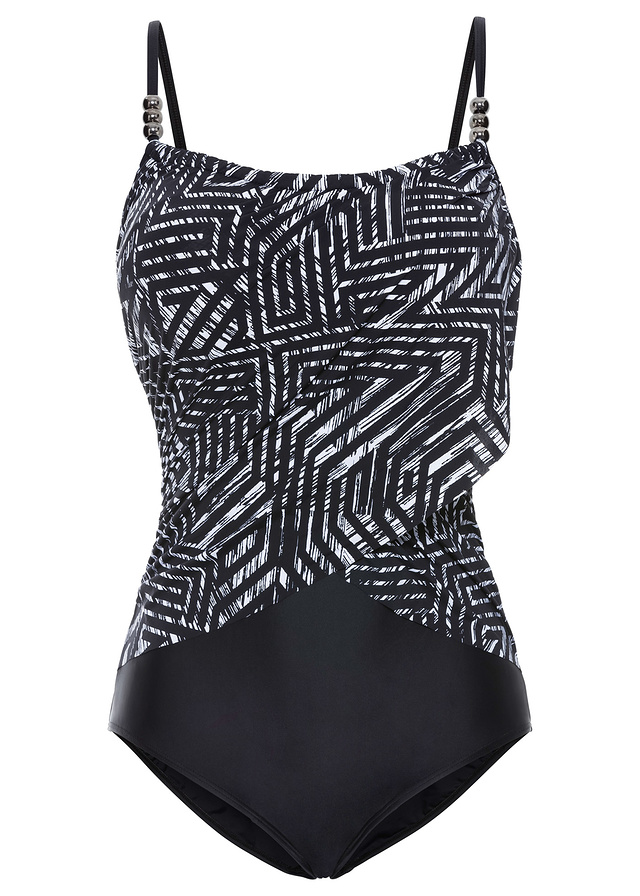 Kostium kąpielowy czarny 58 9XL 941365 bonprix Kostium kąpielowy czarny 58 9XL 941365 bonprix