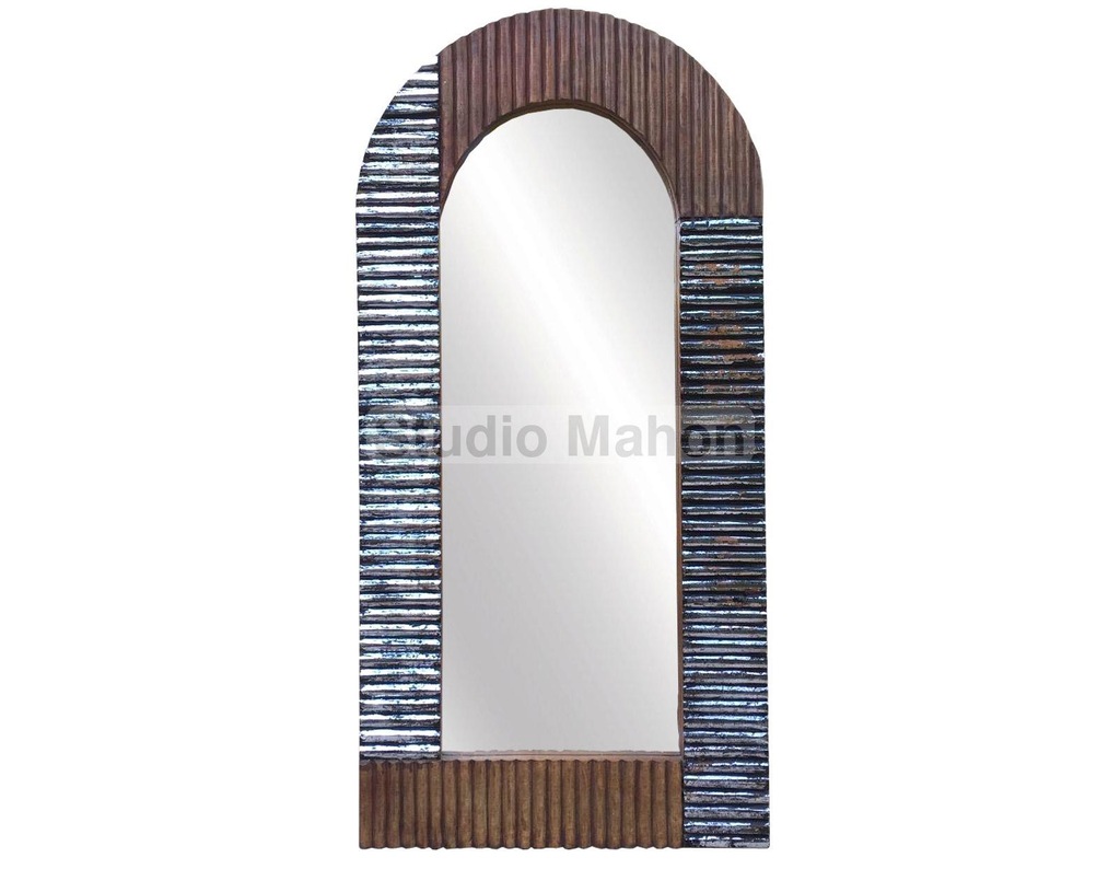 39x80 cm , Lustro z litego drewno drewniany