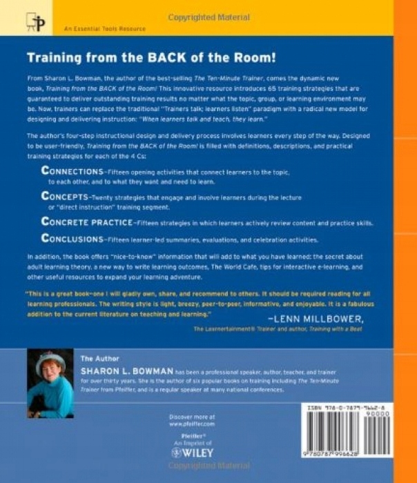  Training From the Back of the Room!: 65 Ways to Step Aside and  Let Them Learn: 9780787996628: Bowman, Sharon L.: Books