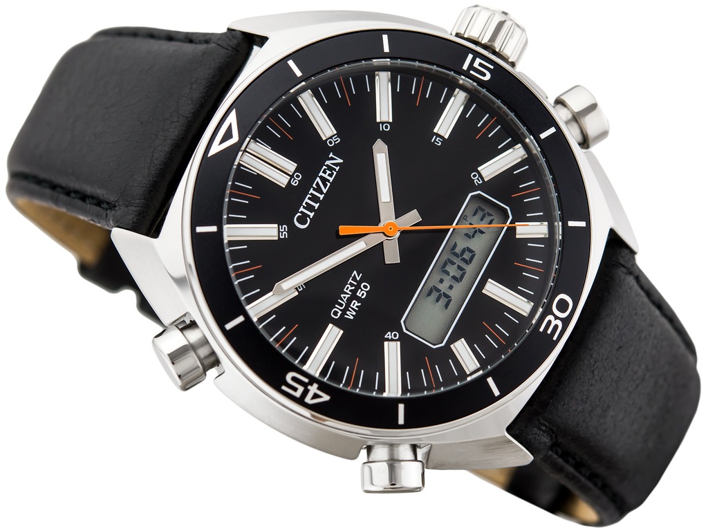 MĘSKI ZEGAREK CITIZEN JM5460-01E ALARM STOPER DATA