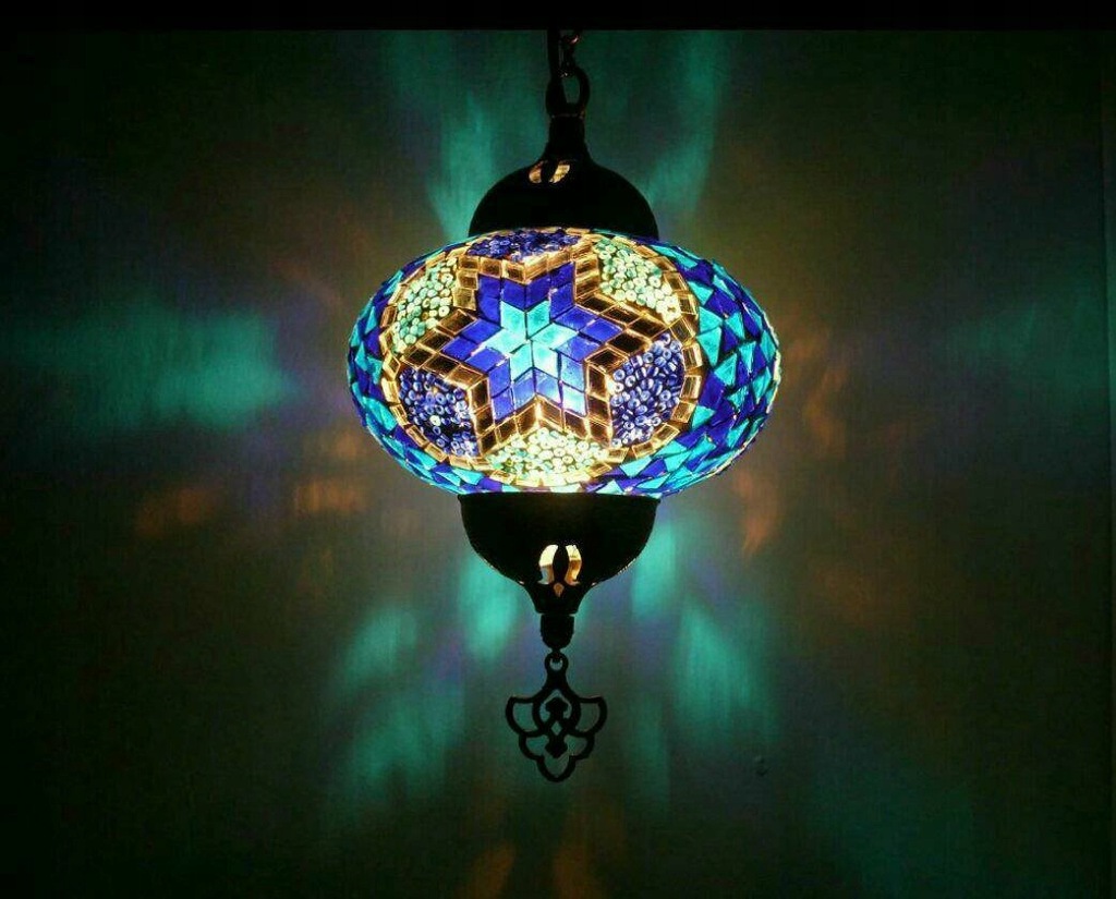 Turecka Lampa mozaikowa wisząca