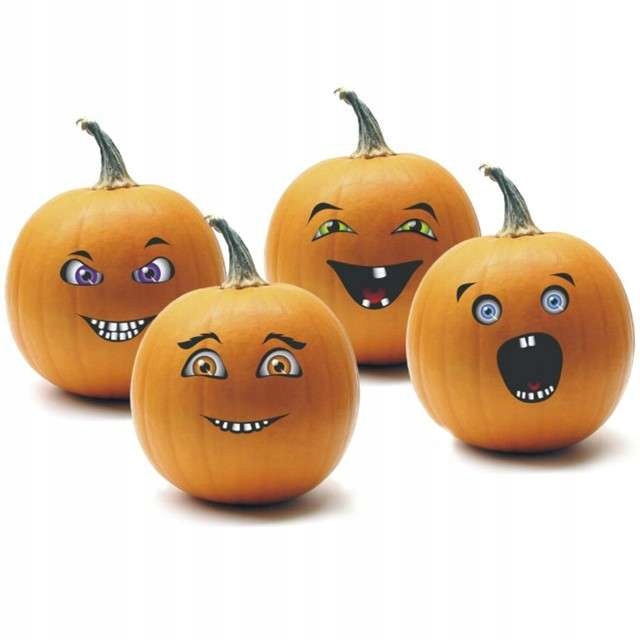 wytnij ładną DYNIĘ halloween SZABLON do cięcia x4