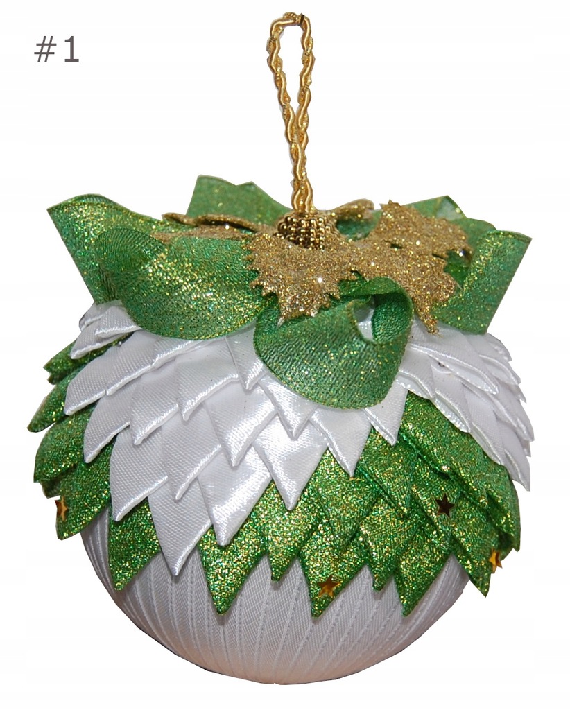 Bombka bombki ze wstążki ręcznie robiona #1