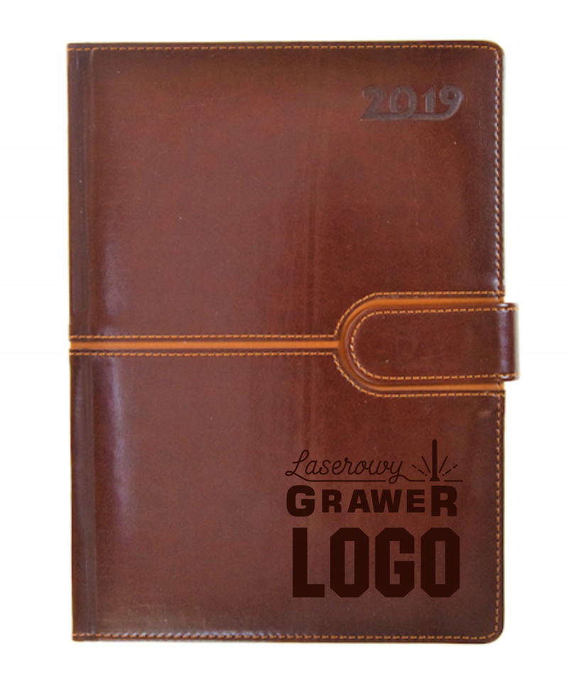 Kalendarz książkowy B5 BR 2019 Z KLAMRĄ + GRAWER
