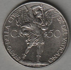 Watykan / 50 centessimi / 1934