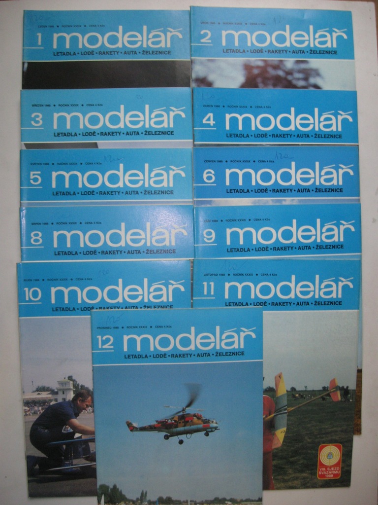 Modelarz MODELAR czeski 11 numerów 1988