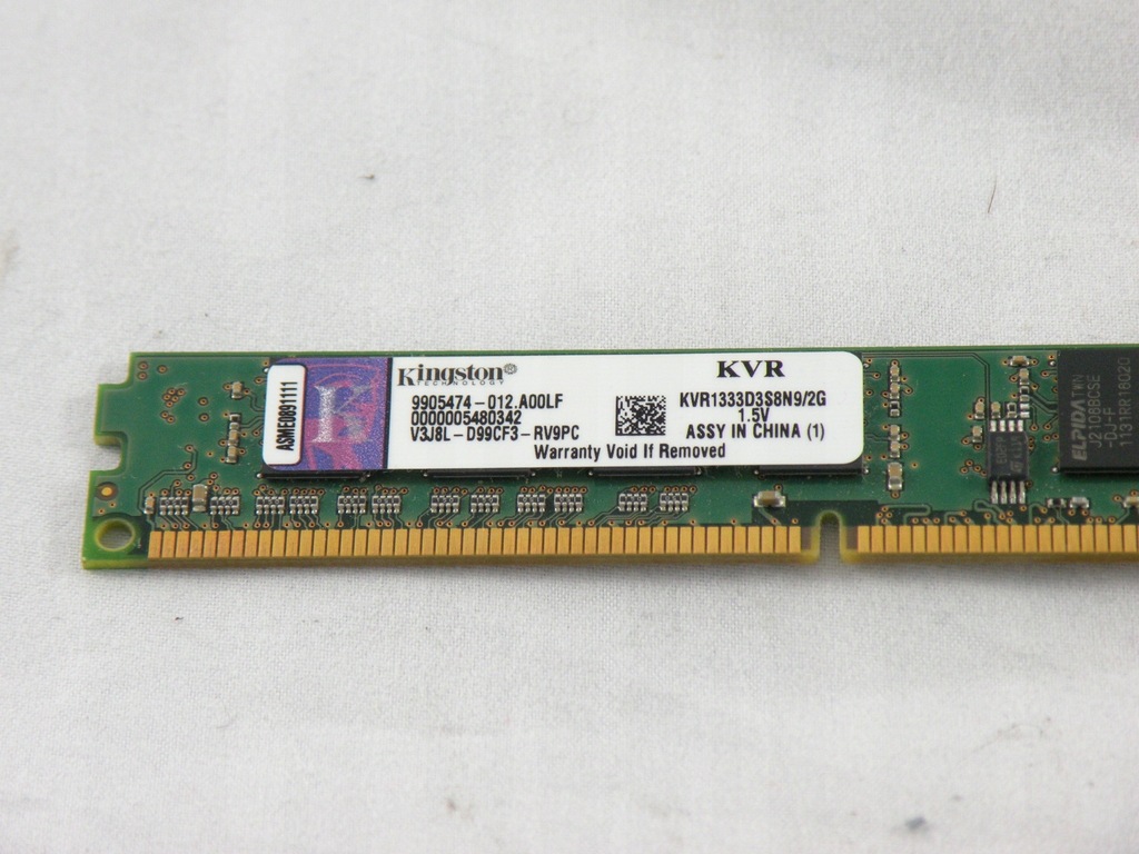 Pamięć Kingston DDR3 2GB KVR1333D3S8N9/2G 2Gb