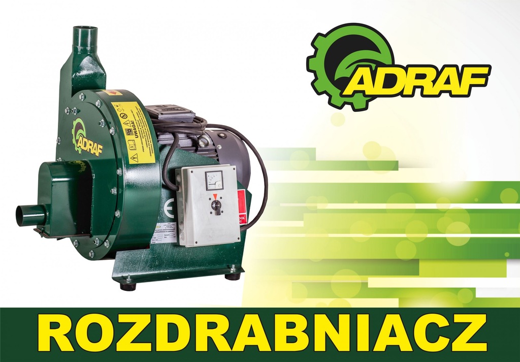 Śrutownik 7,5kW, rozdrabniacz bijakowy ADRAF