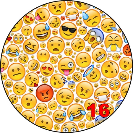 Gruby Oplatek Na Tort Film Emotki Emoji 20cm Wz16 7086246009