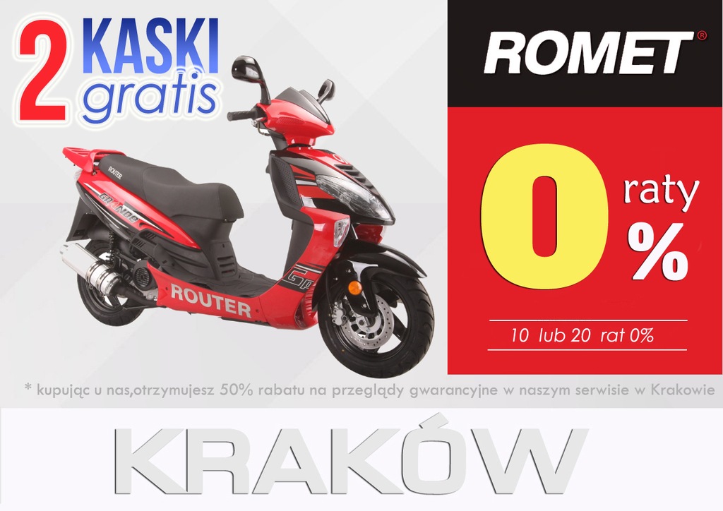 Skuter -  X X L -  ROMET Router Grande 50 KRAKÓW