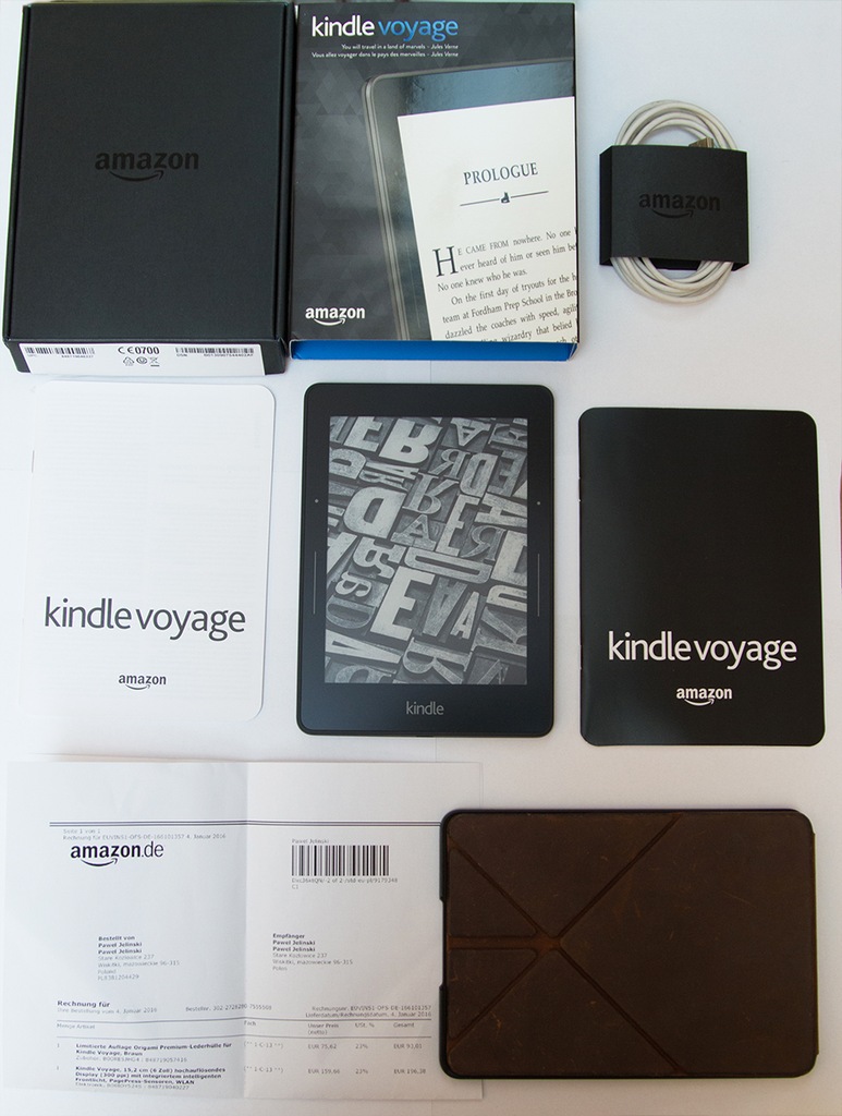 Amazon Kindle Voyage + oryg. Etui Origami.