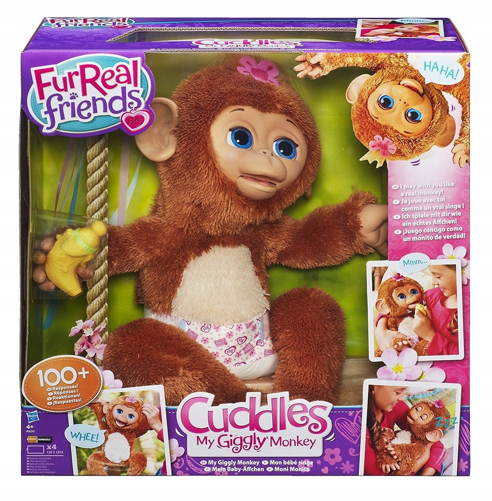 MAŁPKA INTERAKTYWNA GIGGLY FURREAL CUDDLES KURIER