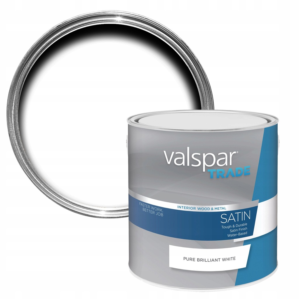 VALSPAR FARBA DO DREWNA,METALU BIAŁA SATYNOWA 1L D