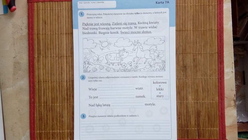 Karty Badania Umiejętności Klasa 1 Karty badań umiejętności w klasie 1, karta 7Ax13 - 6748425983