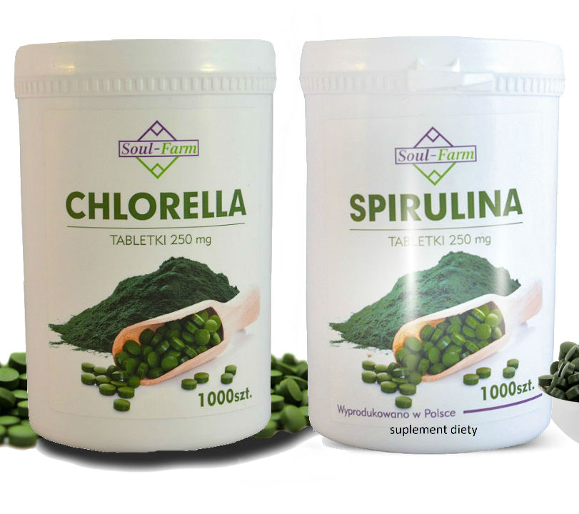 SPIRULINA 1000 tab. + CHLORELLA 1000 tab. ZESTAW 7126677007