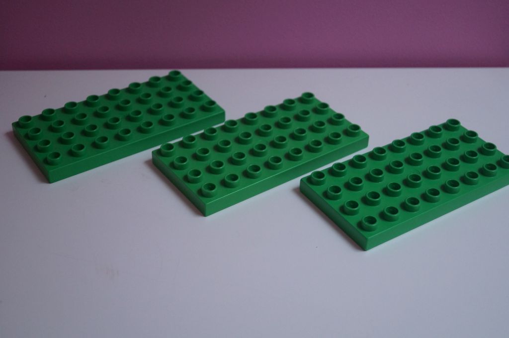 LEGO DUPLO -  3 SZT KLOCKI PŁYTKI BUDOWLANE 8 X 4