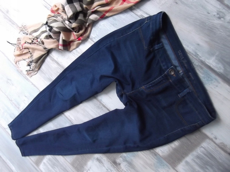 OASIS___skinny spodnie rurki jeans___44