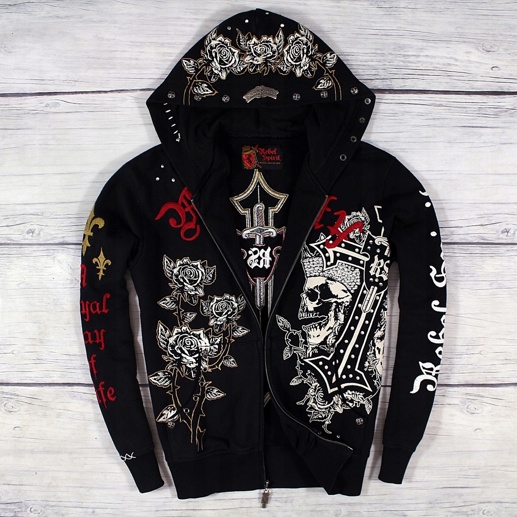 REBEL SPIRIT _ Designerska Bluza Zjawiskowa _ L