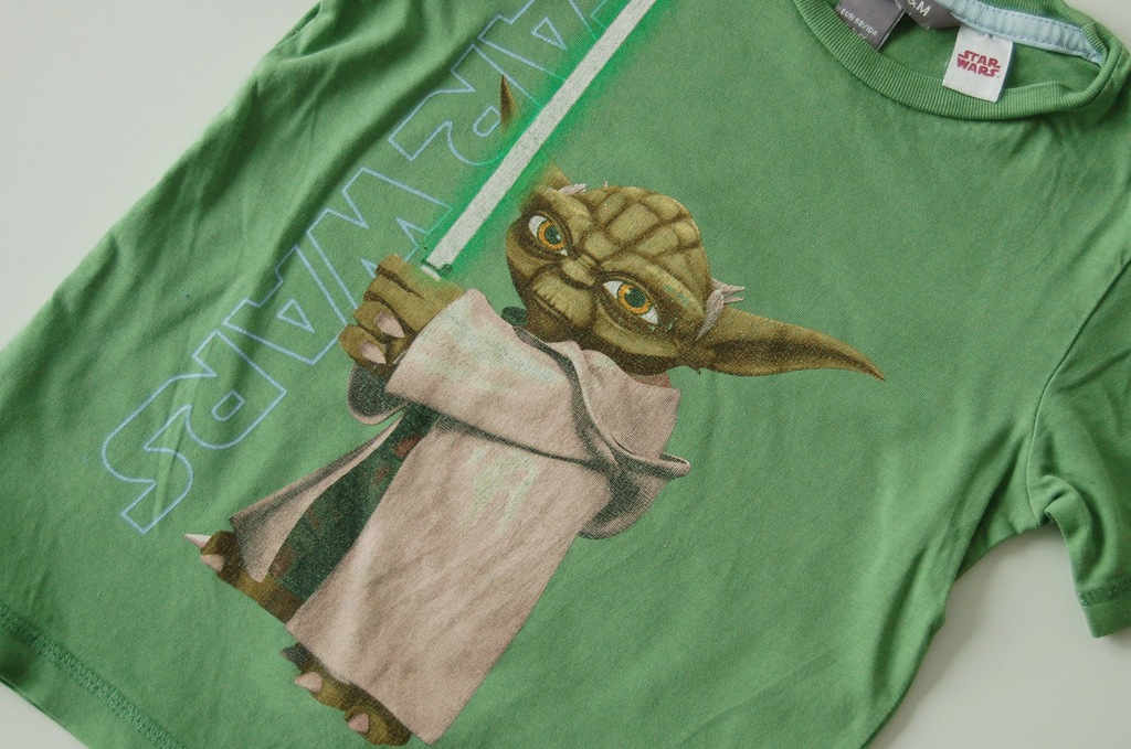 H&M Star Wars zielona koszulka Yoda 98 104