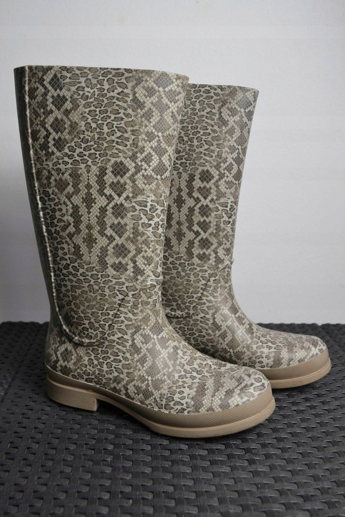 Buty CROCS WELLIE LEOPARD PRINT kalosze 37