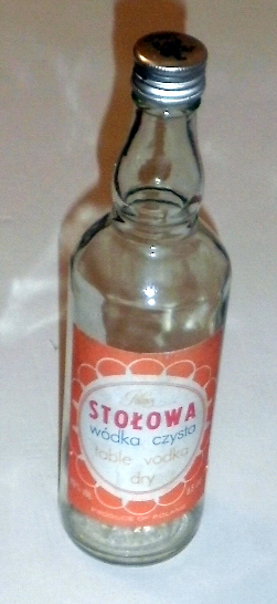 Wódka czysta  STOŁOWA - pusta stara flaszka POLMOS