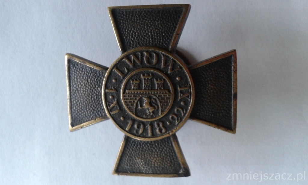 Lwów odznaka pamiątkowa Krzyż Obrony Lwowa Orygina