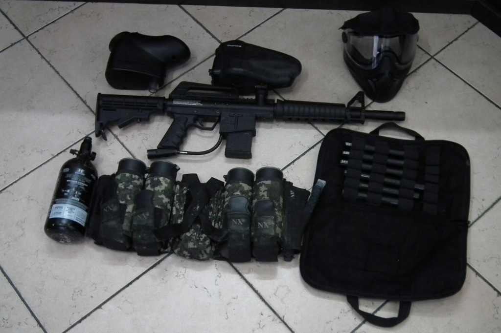 Kompletny zestaw do paintballa. Marker BT OMEGA