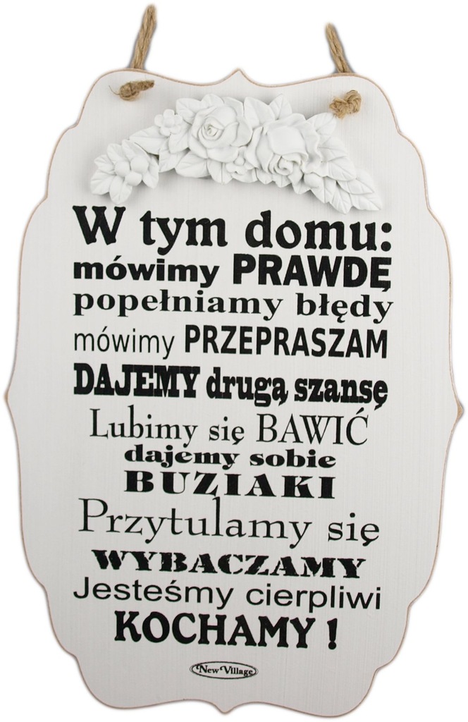 ZASADY RODZINY zawieszka W tym domu kochamy