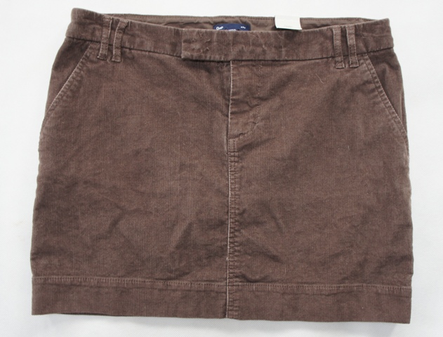 Spódnica spódniczka mini brązowa sztruksowa GAP 36
