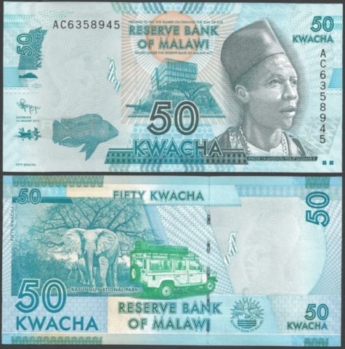 MALAWI 50 kwacha 2016 P-64 UNC