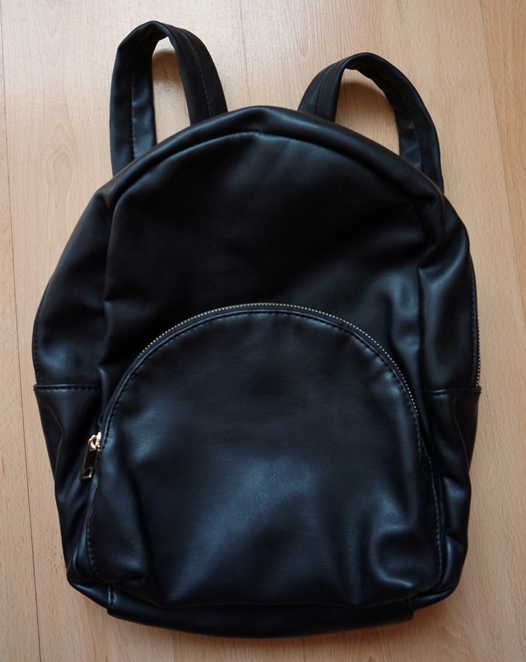 ASOS plecak czarny skórzany PIĘKNY vintage retro