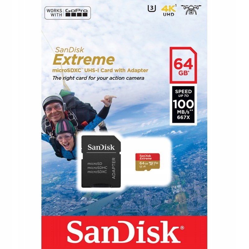 SanDisk Extreme microSDXC 64GB do GoPro 6 7 Black