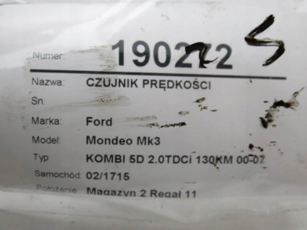 Czujnik Prędkości Ford Mondeo Mk3 2.0Tdci 00-07 - 7701124103 - Oficjalne Archiwum Allegro