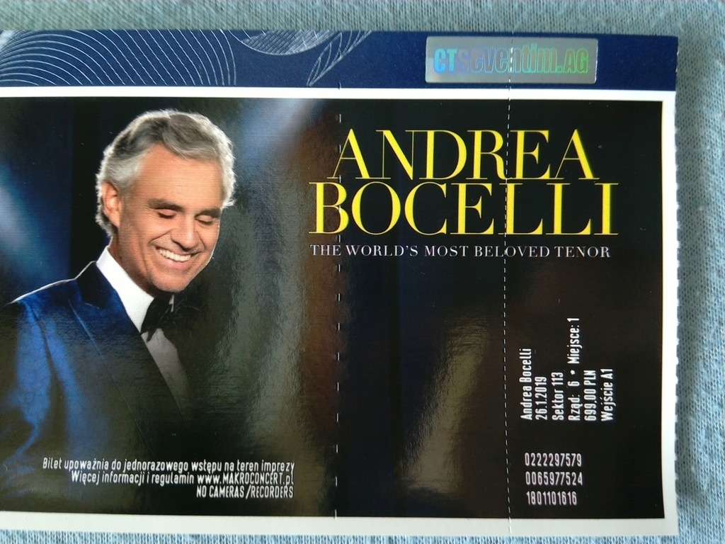 ANDREA BOCELLI ERGO ARENA KONCERT