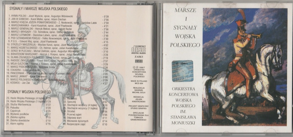 MARSZE I SYGNAŁY Orkiestra WOJSKA POLSKIEGO CD '96